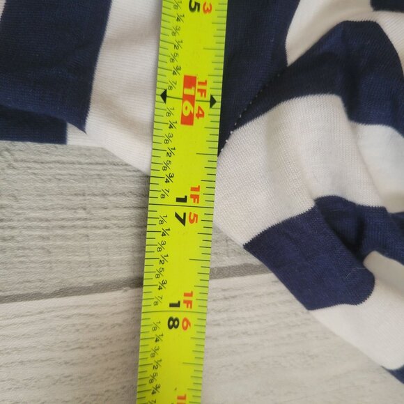 Zattcas Striped Long-Sleeve Tunic Top With Yellow Button Accent & Cuffs NWT M - Picture 8 of 8